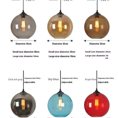 Creative Colored Glass Ball Chandelier