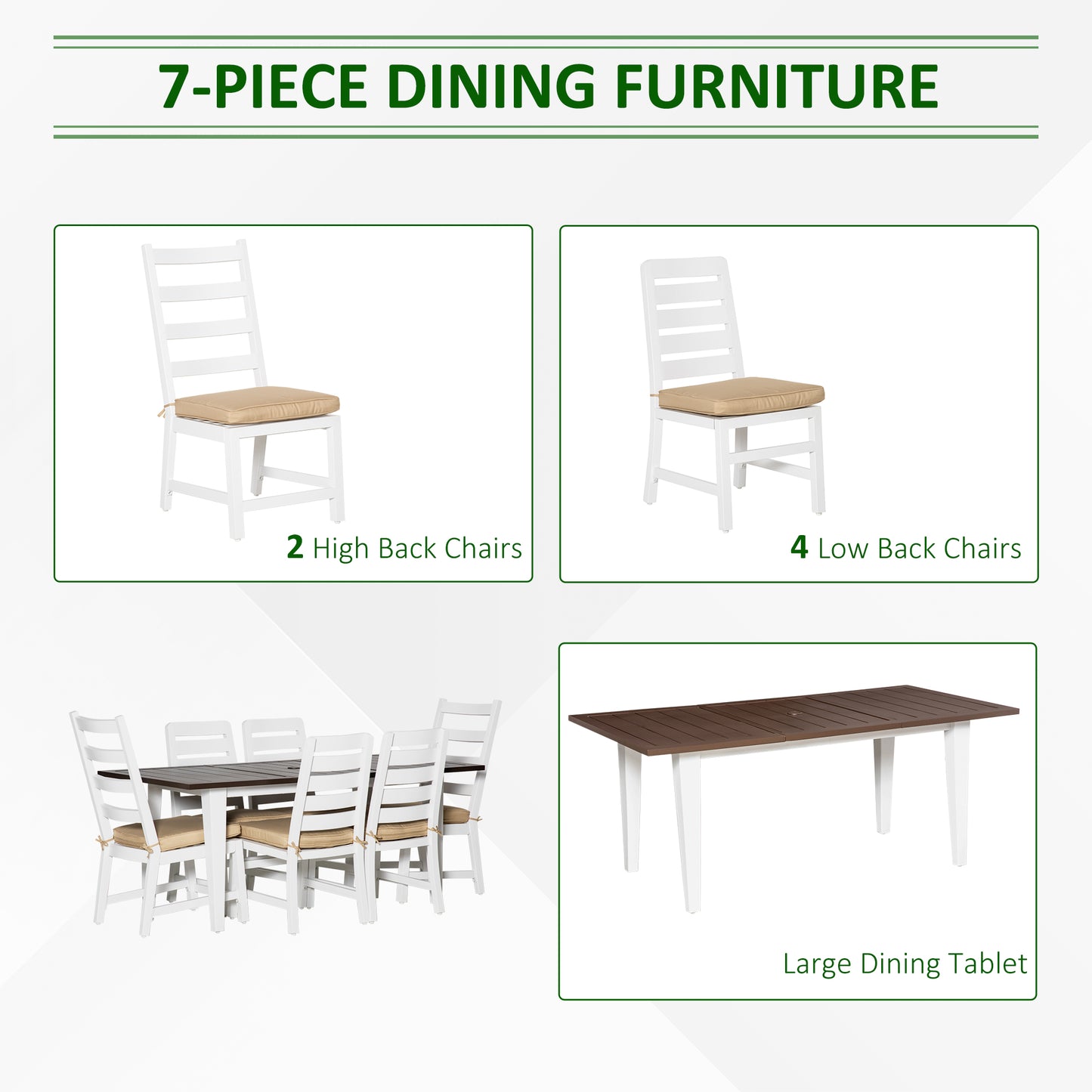 Patio Dining Set for 6