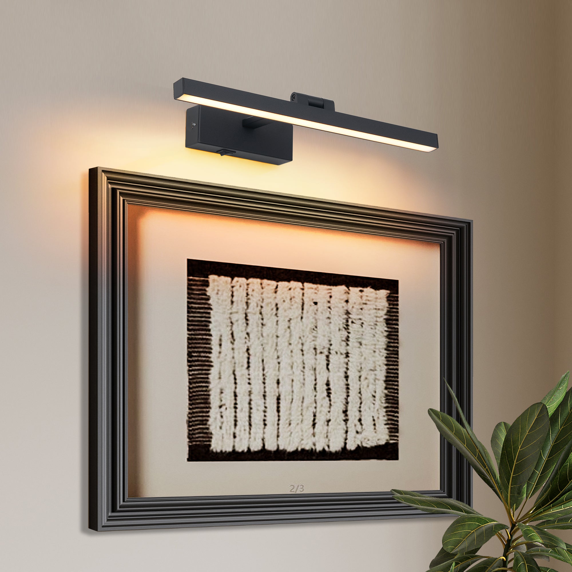 Black Dimmable LED Vanity Light