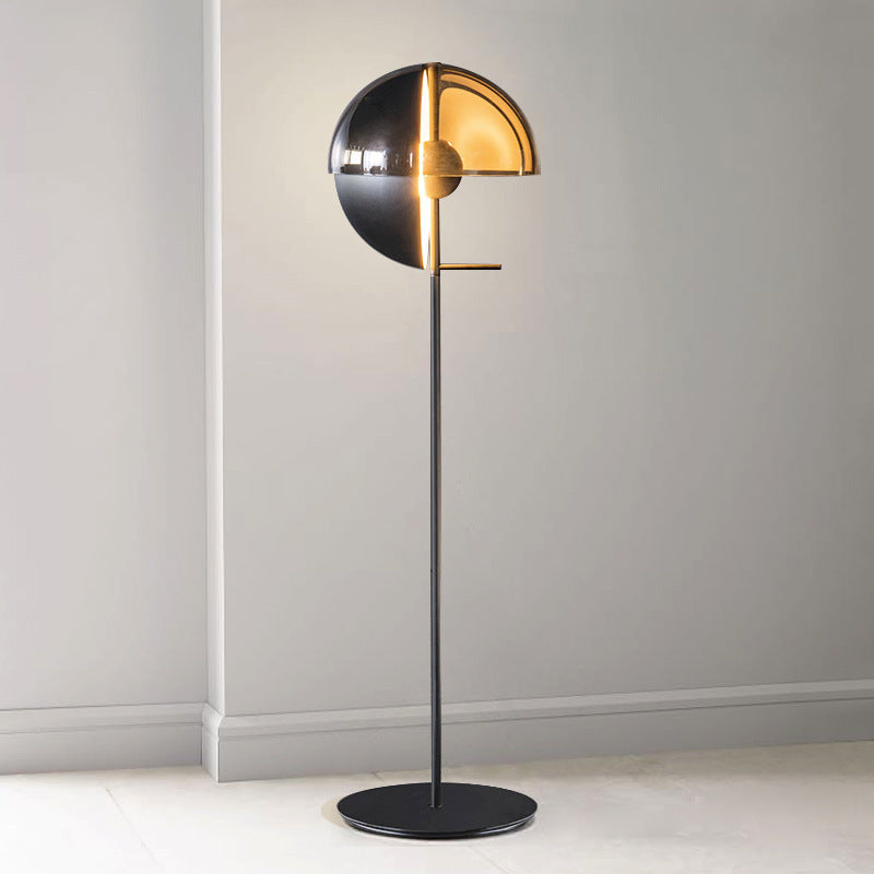 Amber Glass Floor Lamp For Living Or Bedroom