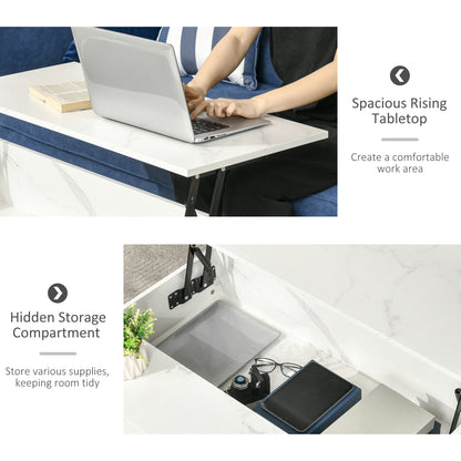 Modern Lift Top Coffee Table with Hidden Storage Compartment and Legs