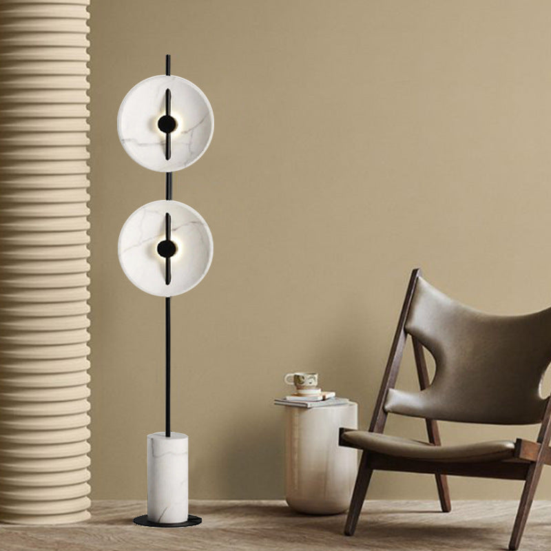 White Marble Living Room Floor Lamp Art Bedroom