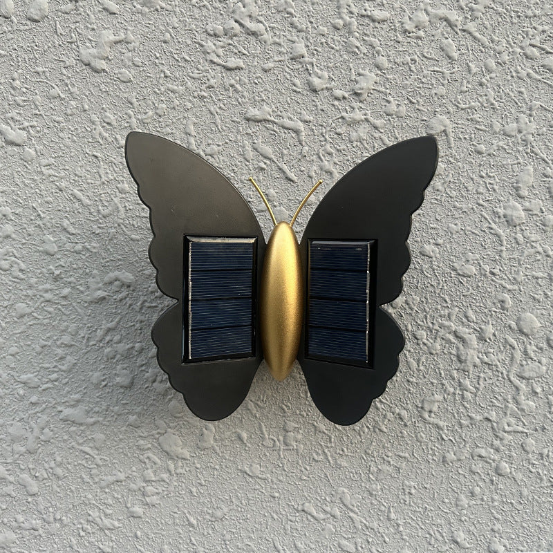 Outdoor Solar Wall Lamp Butterfly Wall Washer Simple Modern