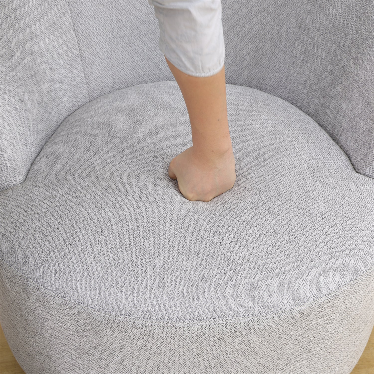 Grey-White Storage Stool Set