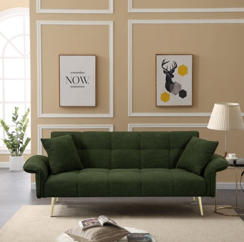 Grey Folding Armrest Sofa