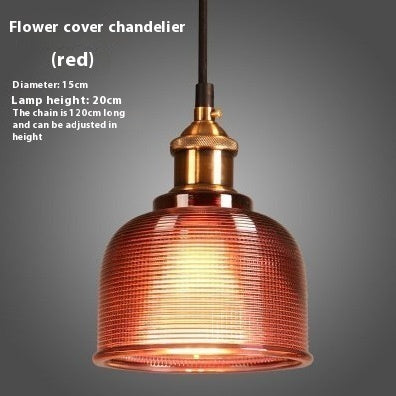 Crystal Glass Candy Color Lampshade Chandelier