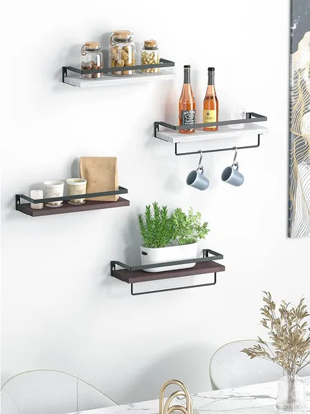 Brown Industrial Wall Shelf