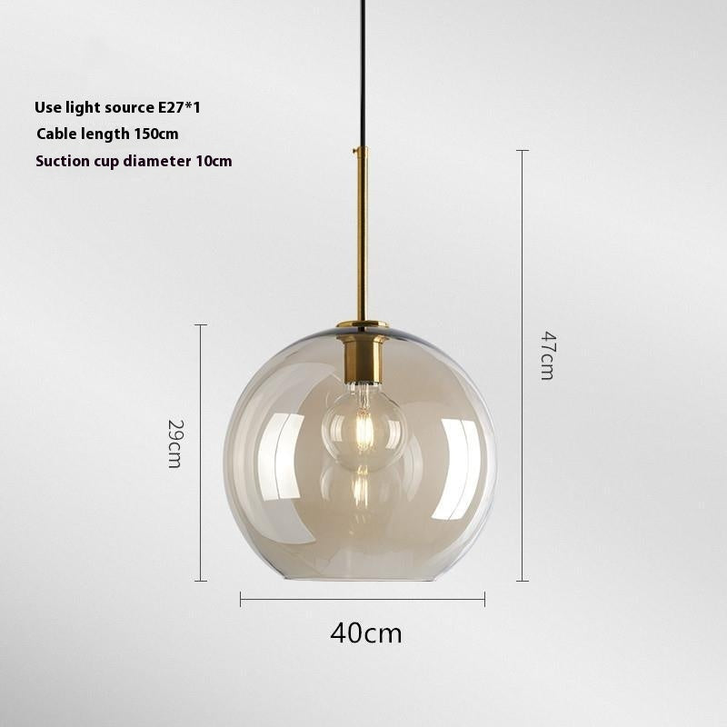 Creative Glass Chandelier Retro Restaurant Bedside Lamp