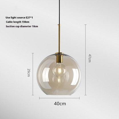 Creative Glass Chandelier Retro Restaurant Bedside Lamp