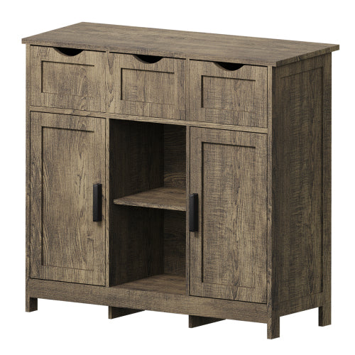 Gray Wooden Floor Cabinet
