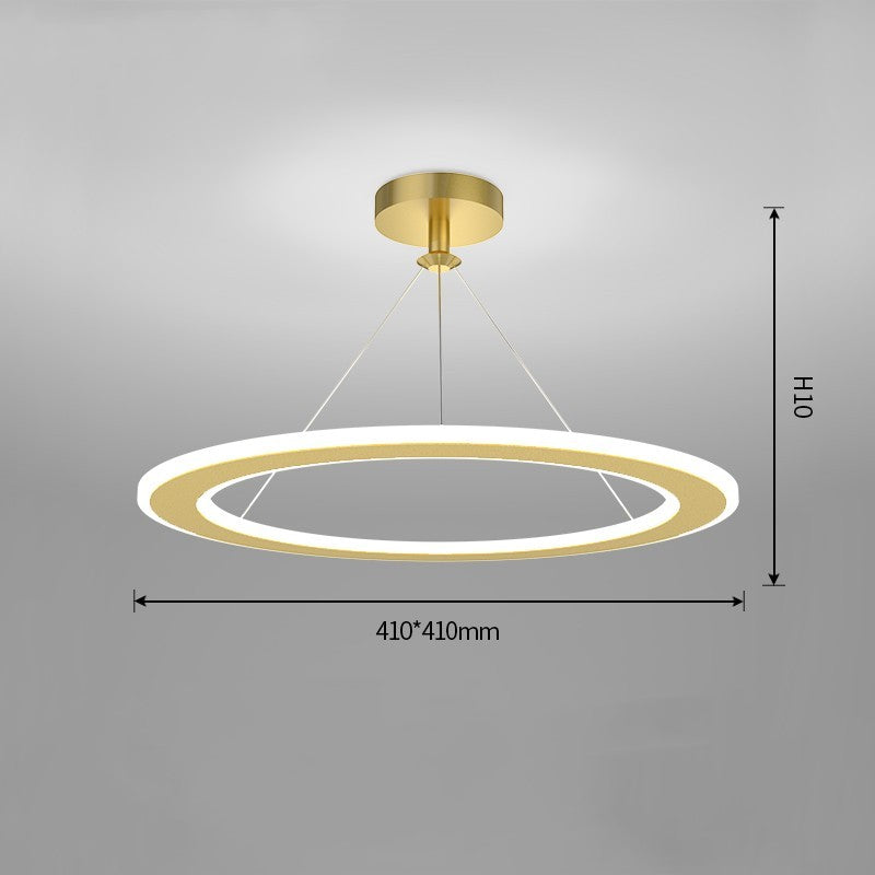 White Circular Iron Chandelier