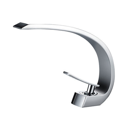 Single hole mixing faucet for washbasin