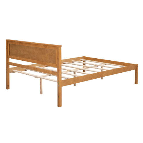 Oak Wood Platform Bed