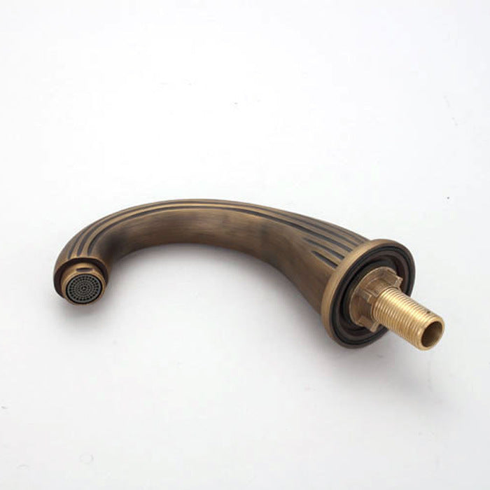 Antique Brass Washbasin Faucet Easy Install