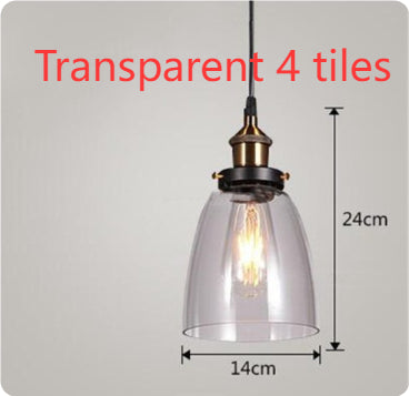 Nordic Industrial Home Bedroom Glass Chandelier