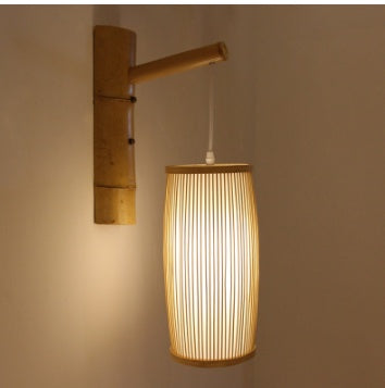 Bamboo Plait Staircase Lamp