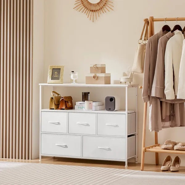 Gray Fabric Drawer Dresser