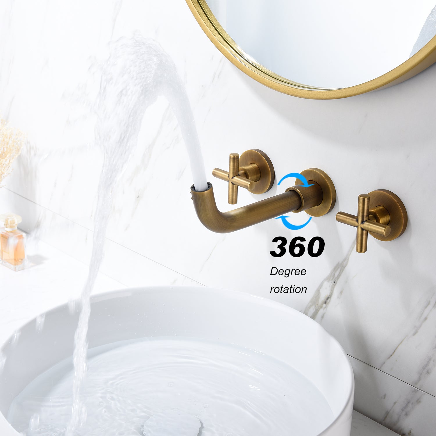 Wall-mounted Bathroom Faucet Sleek Modern Design