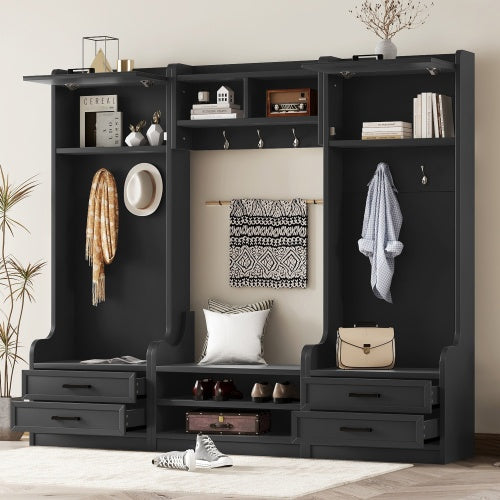Black Hall Tree Storage