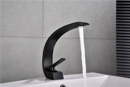 Single hole mixing faucet for washbasin