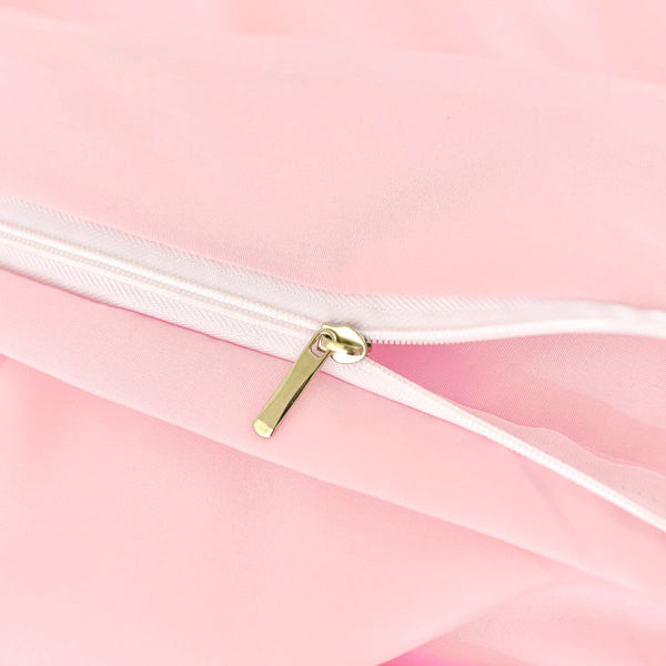 Pink Oversized Duvet Cover Set Adorable Fresh Aesthetic Suits All Genders. Premium Breathable Microfiber With Bohemian Details. Fits Single/double Beds. Perfect For Bedrooms And Hotels. An Ideal Chris