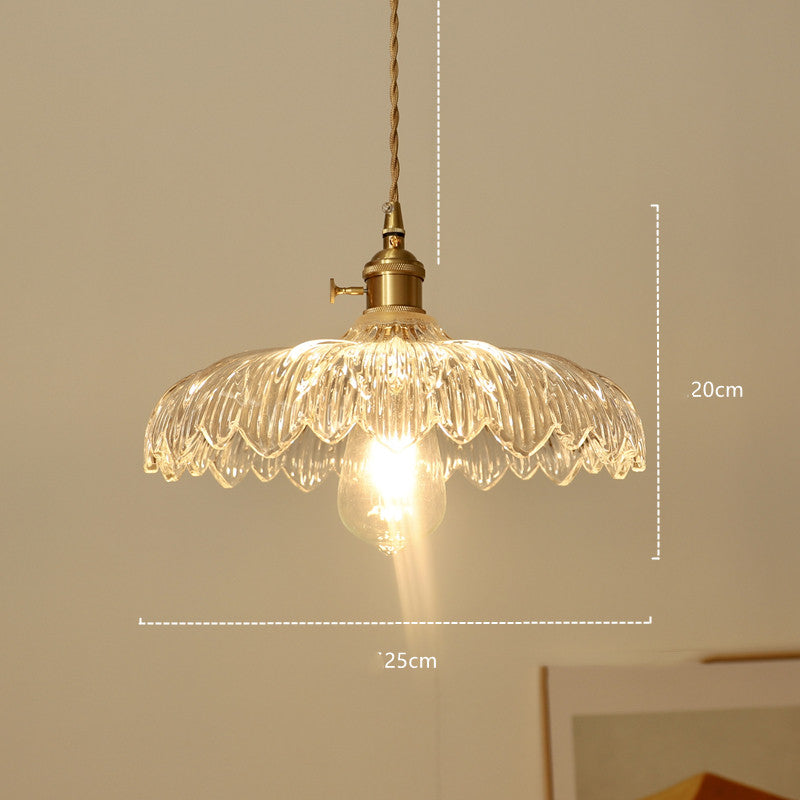 Fashion Simple Vintage Brass Glass Chandelier