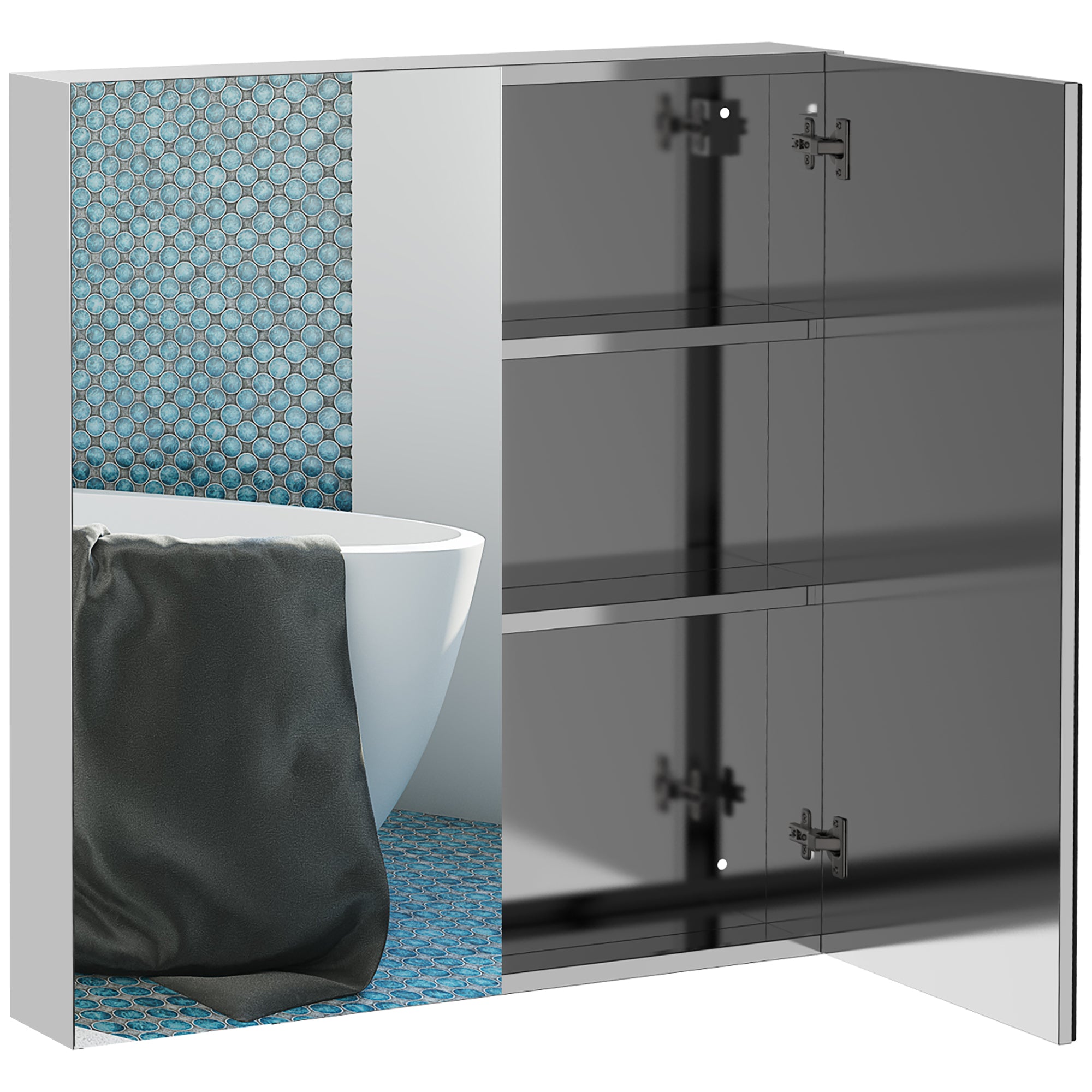 Silver Stainless Medicine Cabinet