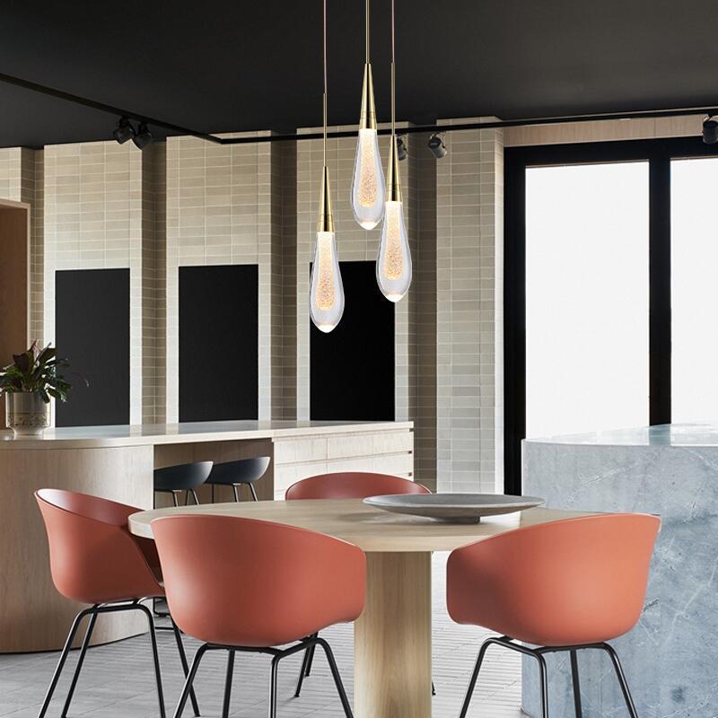 Crystal Pendant Chandelier Three-Head Postmodern