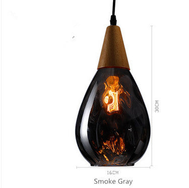 Bedroom simple personality drop glass chandelier