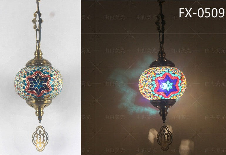 Multicolor Glass Turkish Chandelier