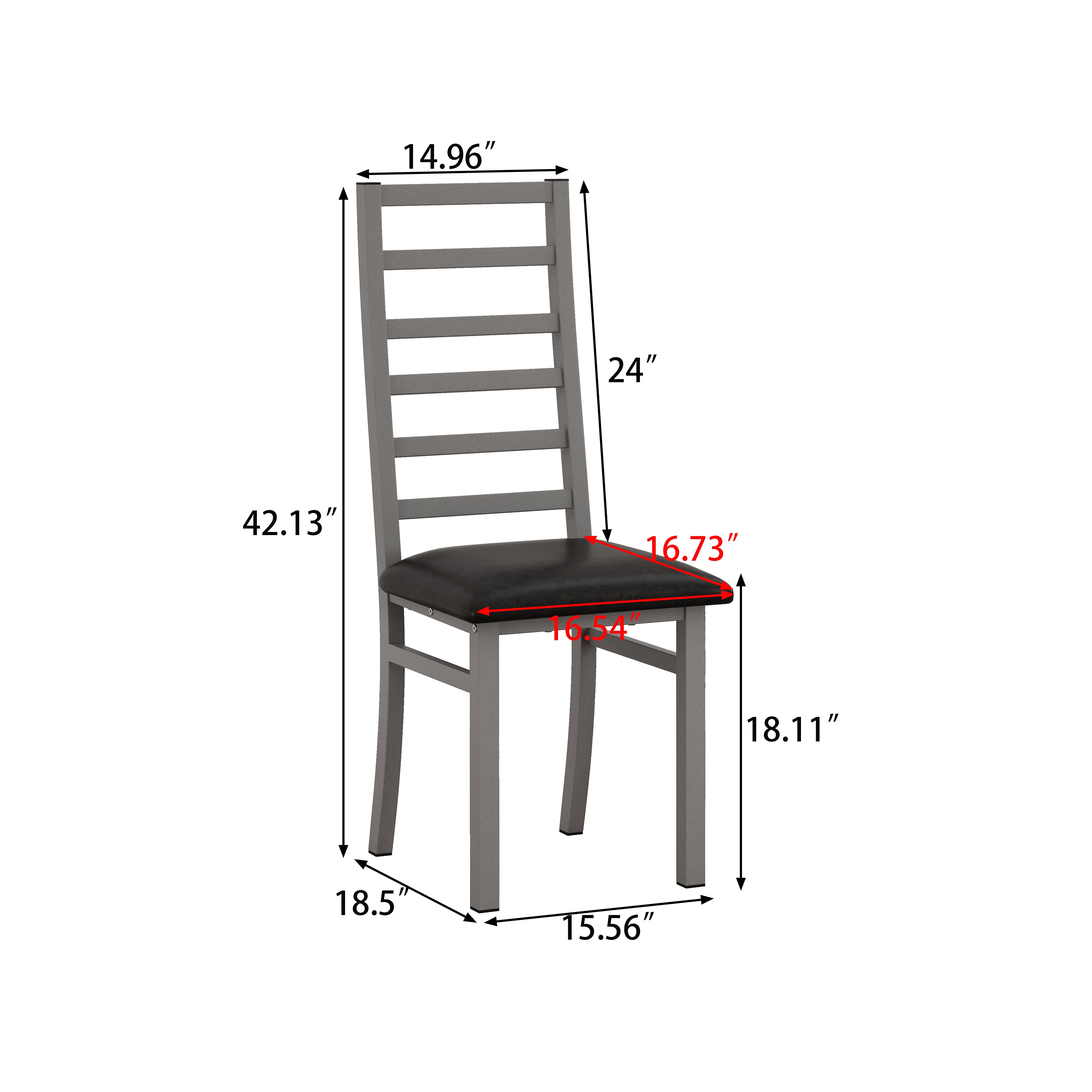 Grey Metal Dining Chairs