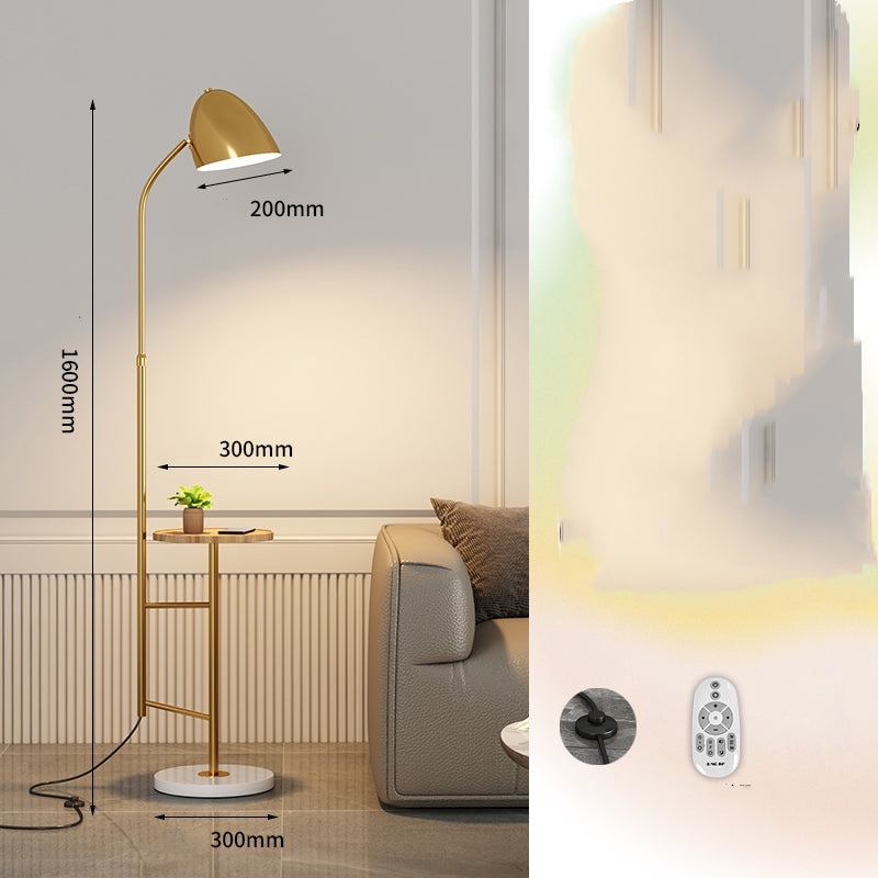 Black Marble Floor Lamp With Wireless Charging