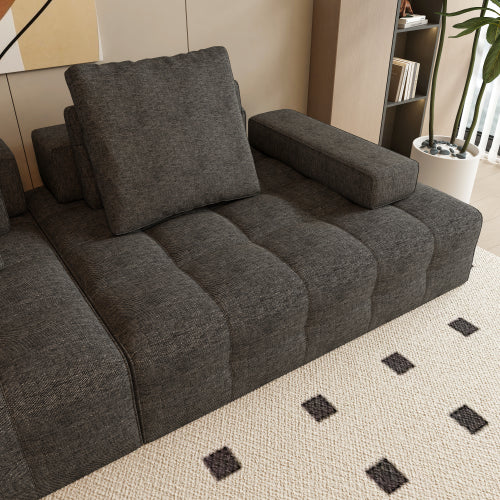 Grey Modern Loveseat Sofa
