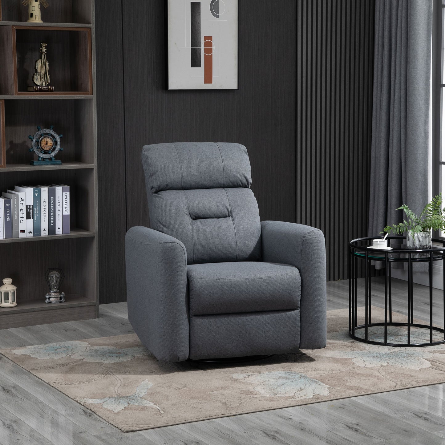 Manual Recliner Swivel Rocker Chair Theater Chair Single Sofa with for Living Room Bedroom