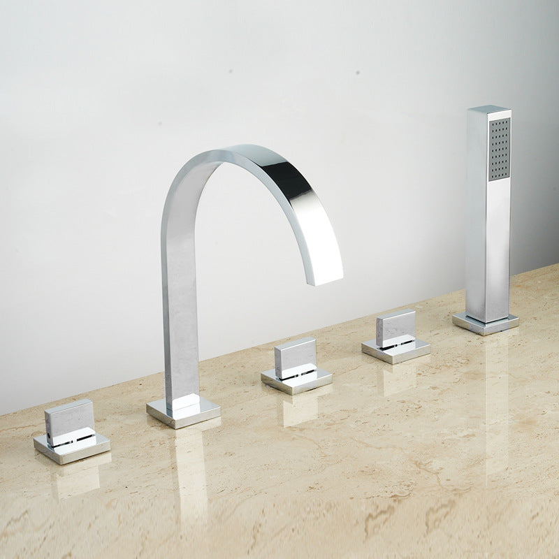Bathtub Copper Five-hole Shower Faucet