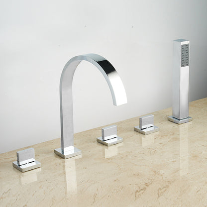 Bathtub Copper Five-hole Shower Faucet