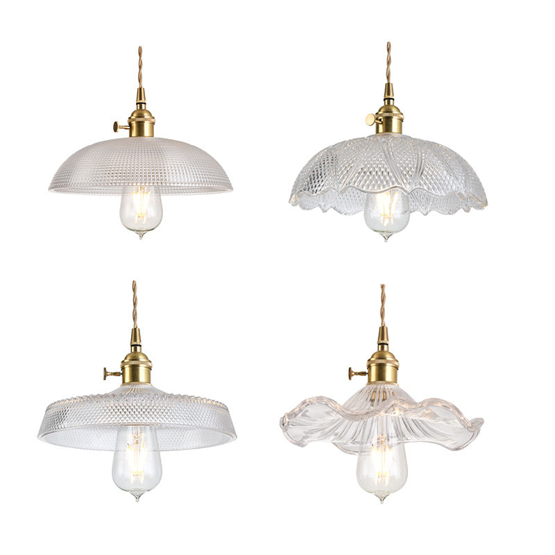 Nordic Personality Dining Table And Bar Counter Retro Glass Chandelier