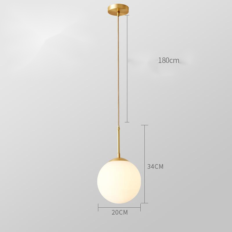 Bedroom Bedside Glass Single Head Small Chandelier