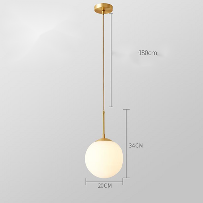 Bedroom Bedside Glass Single Head Small Chandelier