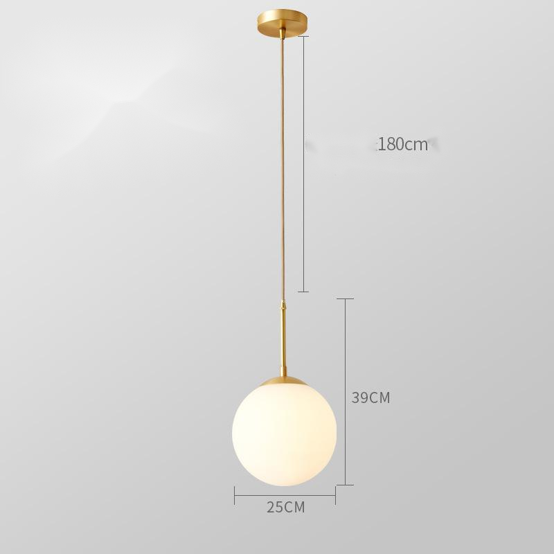 Bedroom Bedside Glass Single Head Small Chandelier