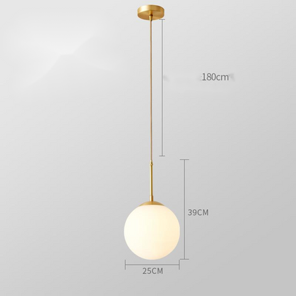 Bedroom Bedside Glass Single Head Small Chandelier