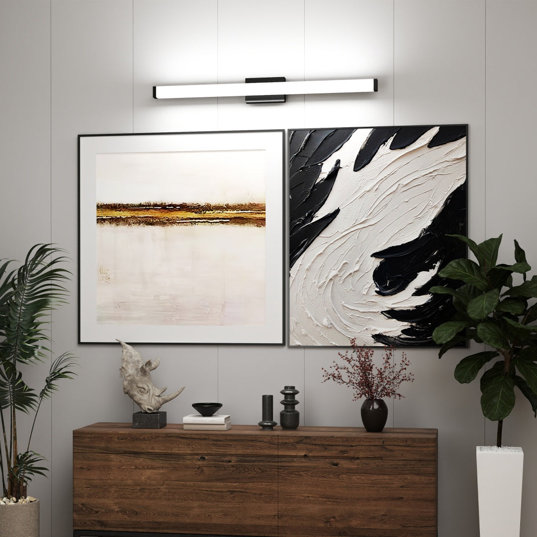 Black Modern Bathroom Light