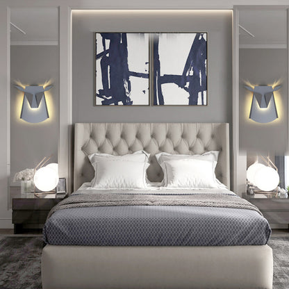 Bedroom Bedside Antlers Wall Lamp
