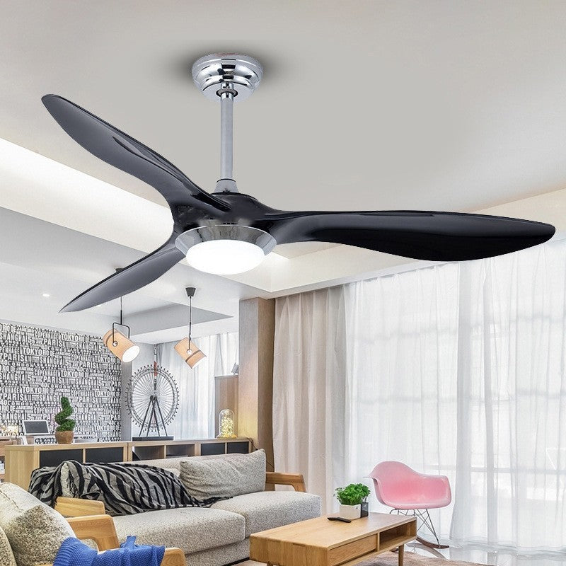 Black Ceiling Fan Light 52-Inch ABS Blade