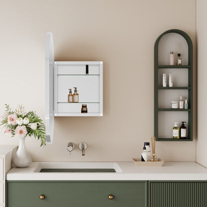 20x34 Inch Oval Recessed Metal Frame Bathroom Wall Cabinet With Mirror And Adjustable Shelves Unavailable Platforms- Temu