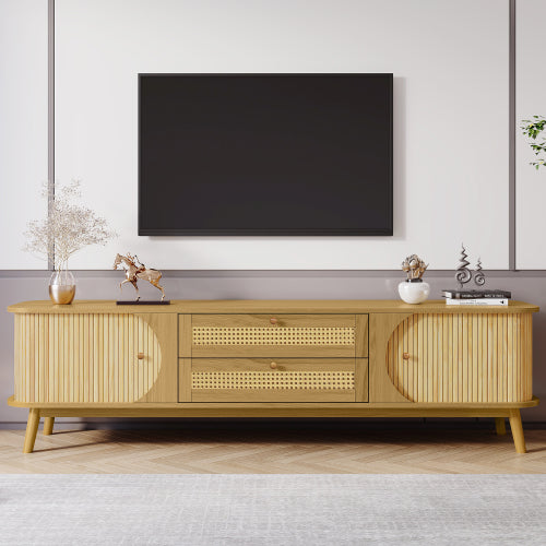Natural Rattan TV Stand