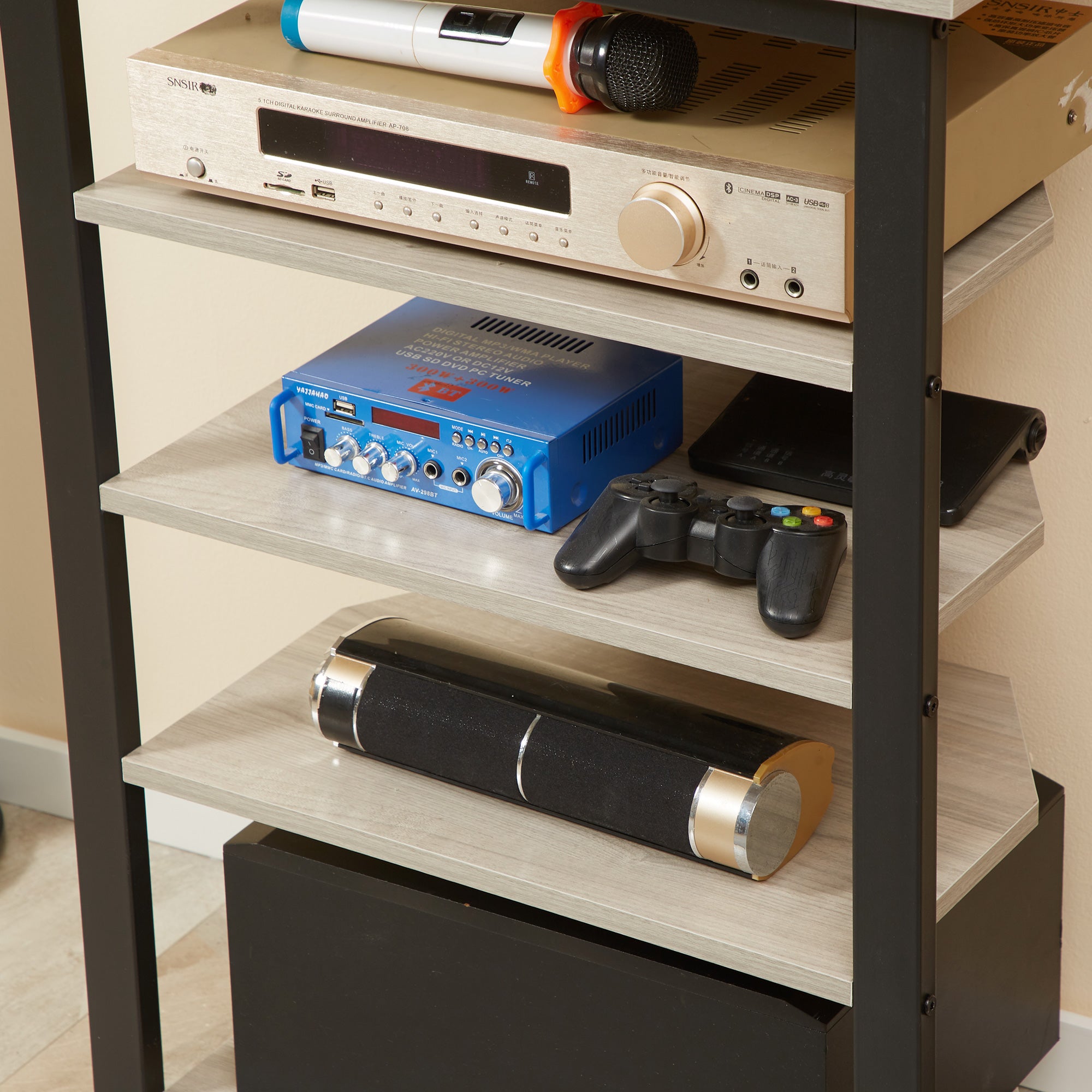 Black Media Stand Rack