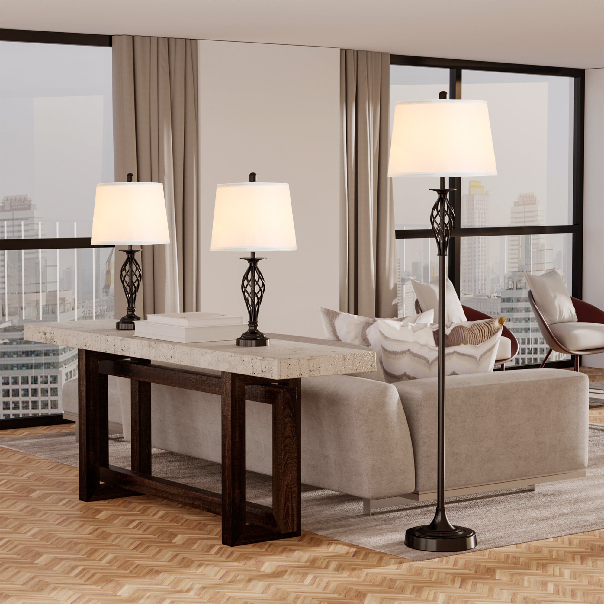 Adjustable Table Floor Lamp