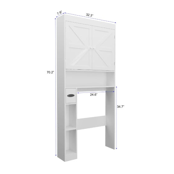 White Farmhouse Storage Cabinet