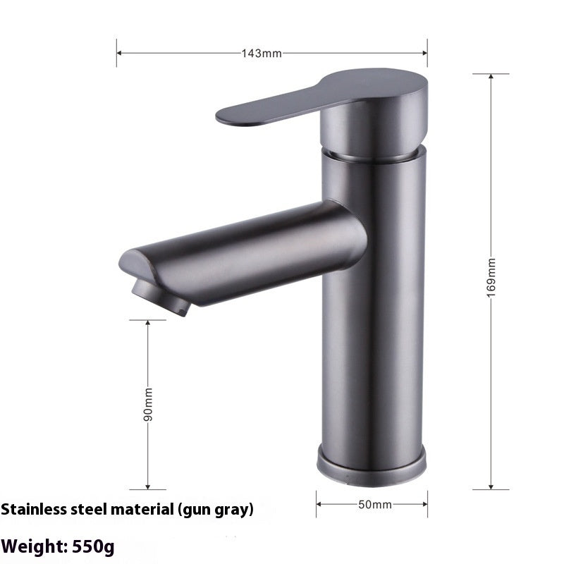 Black Modern Washbasin Faucet